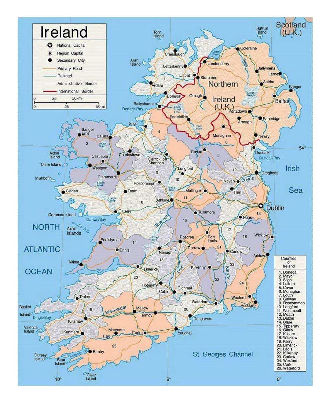 Ireland Printable Map Downloadable Country Outline Ireland Printable Map Downloadable Country Outline