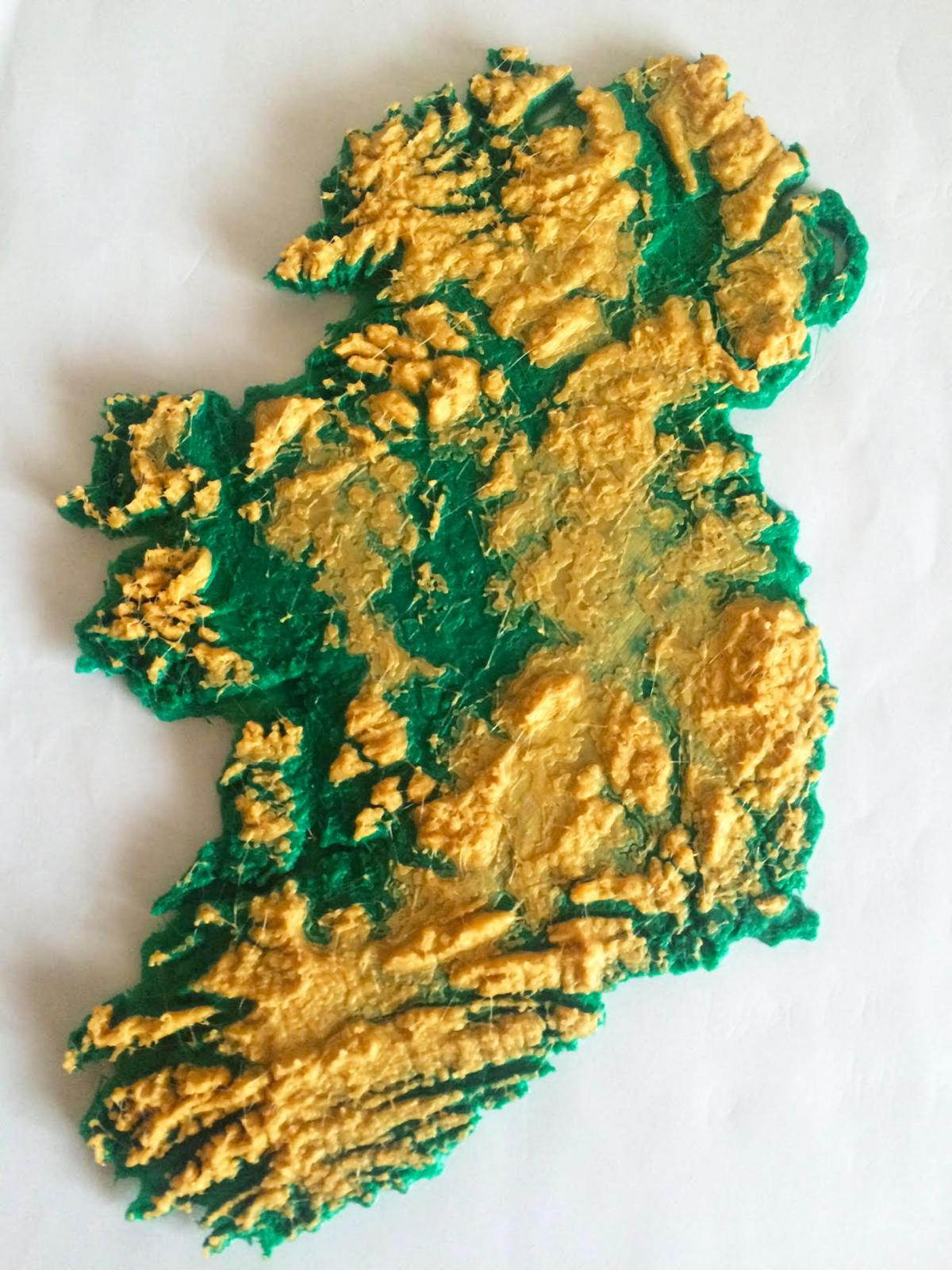 map of 3d map of ireland