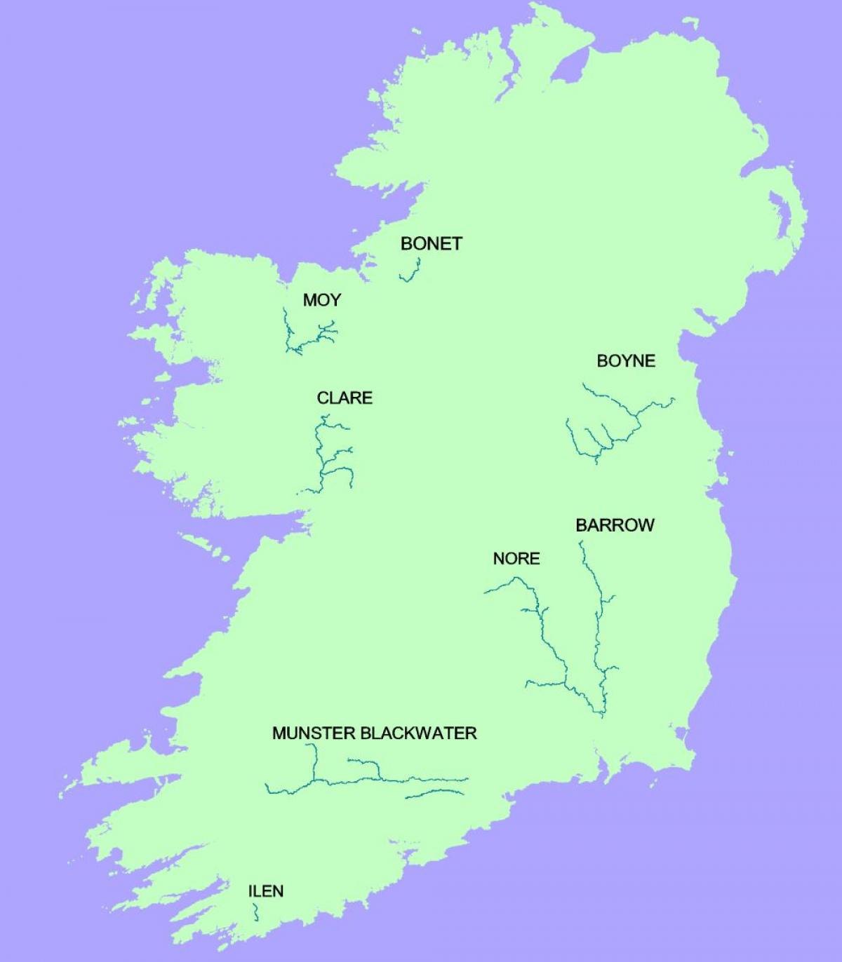 map of blackwater river ireland