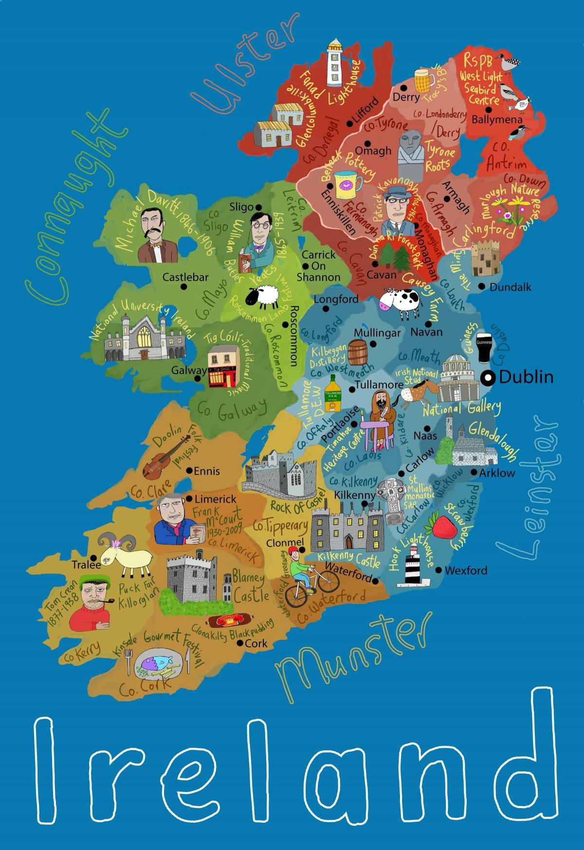 map of ireland for children