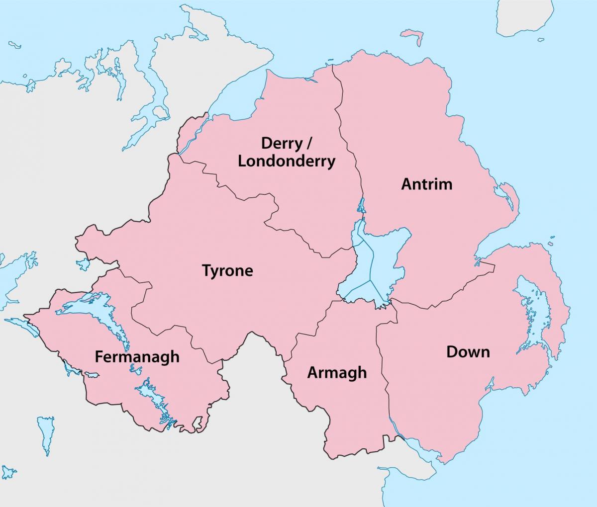 down ireland map