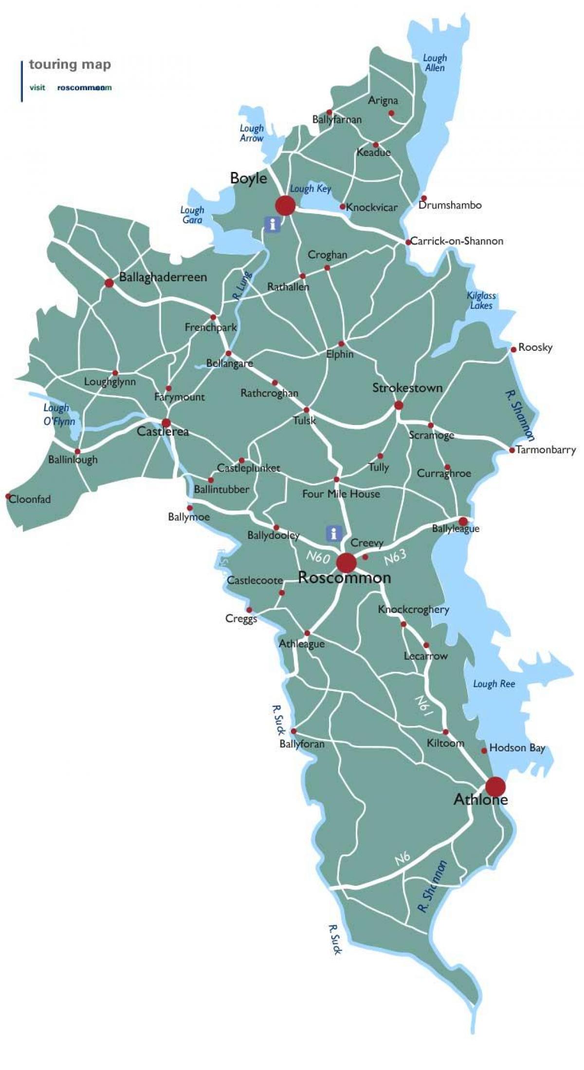 map of county roscommon ireland