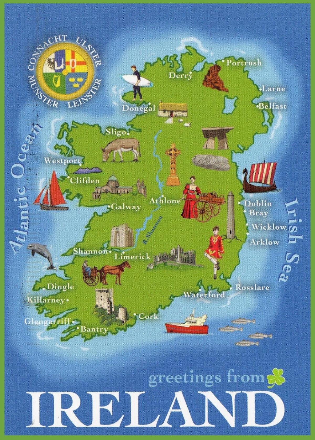 map of ireland top attractions