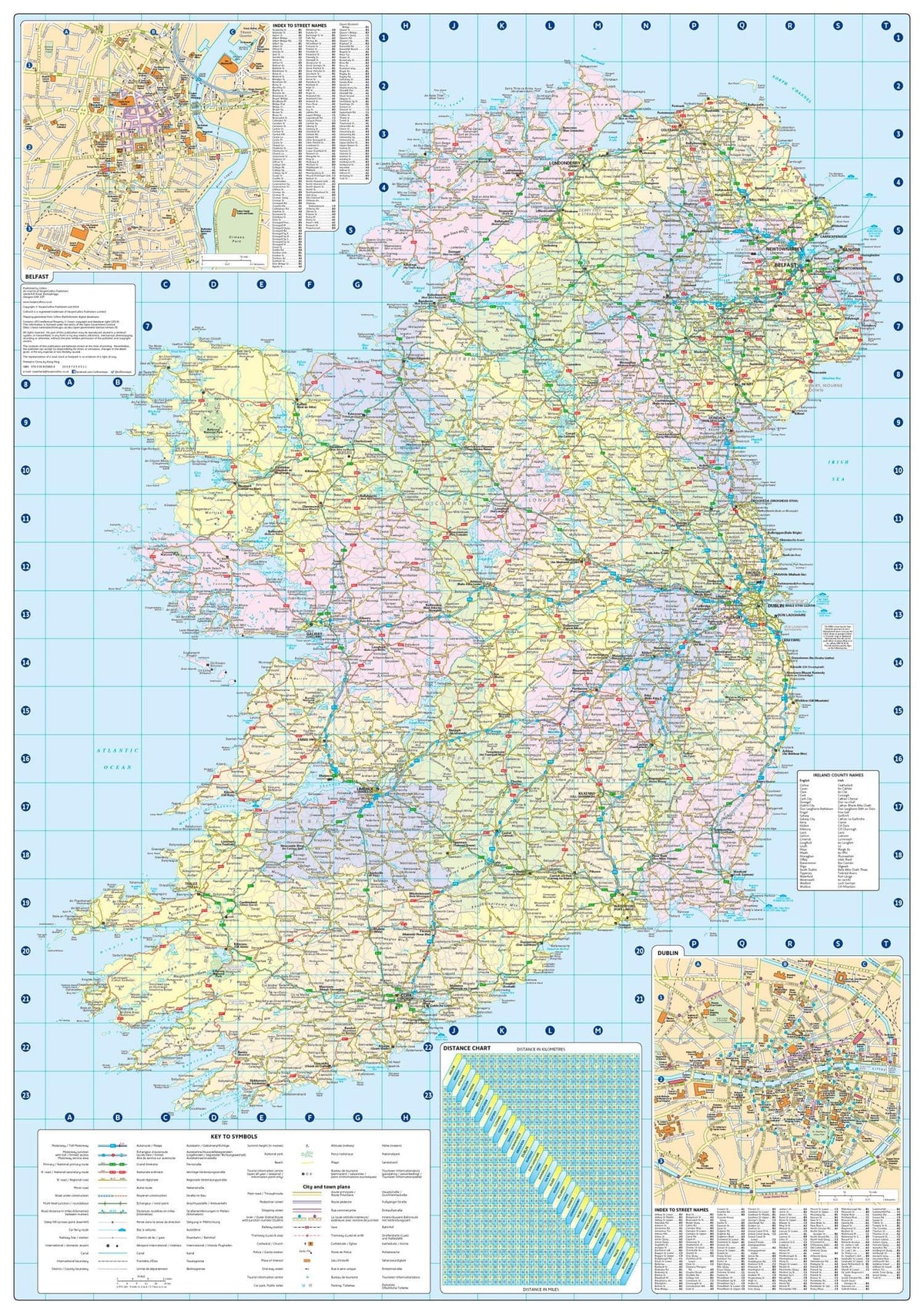 map of distance map ireland