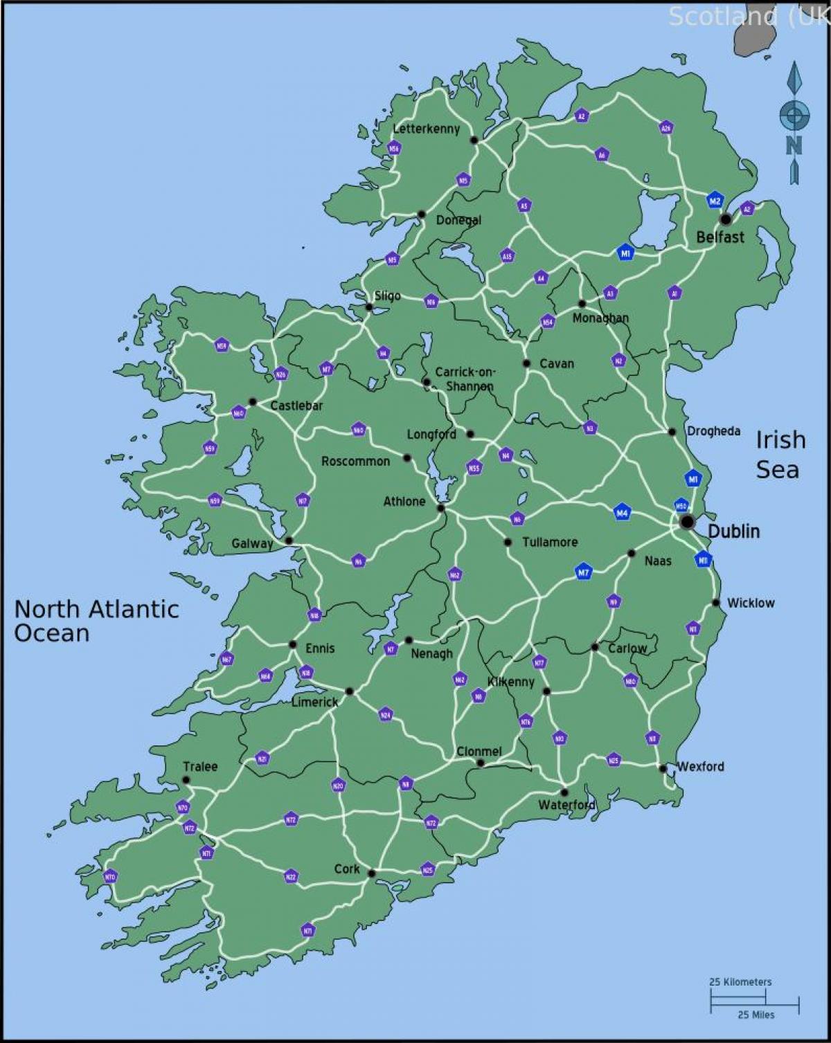 Driving Map Of Ireland Distance Map Of Driving Map Of Ireland   Driving Map Of Ireland Distance 