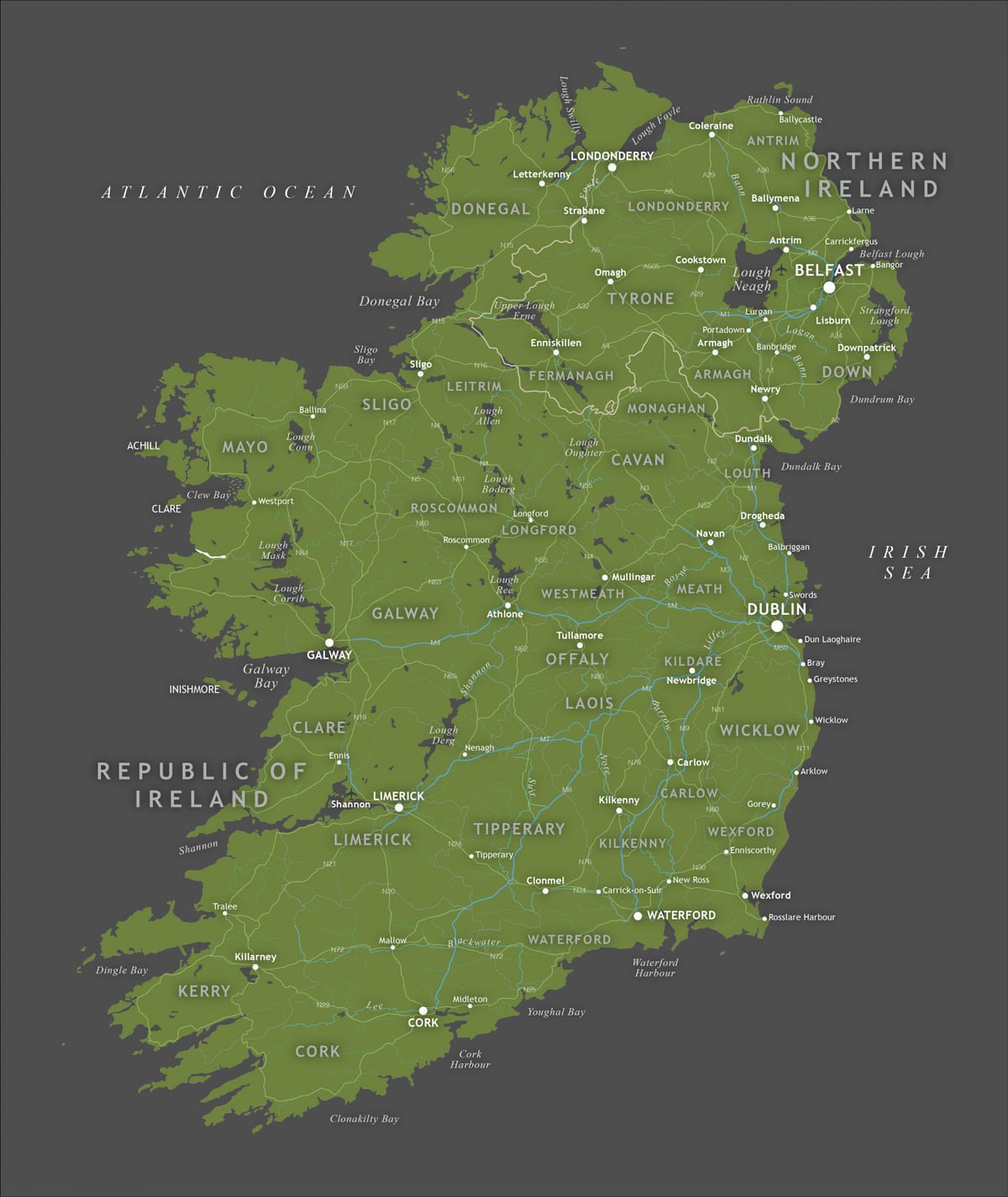 rep of ireland map