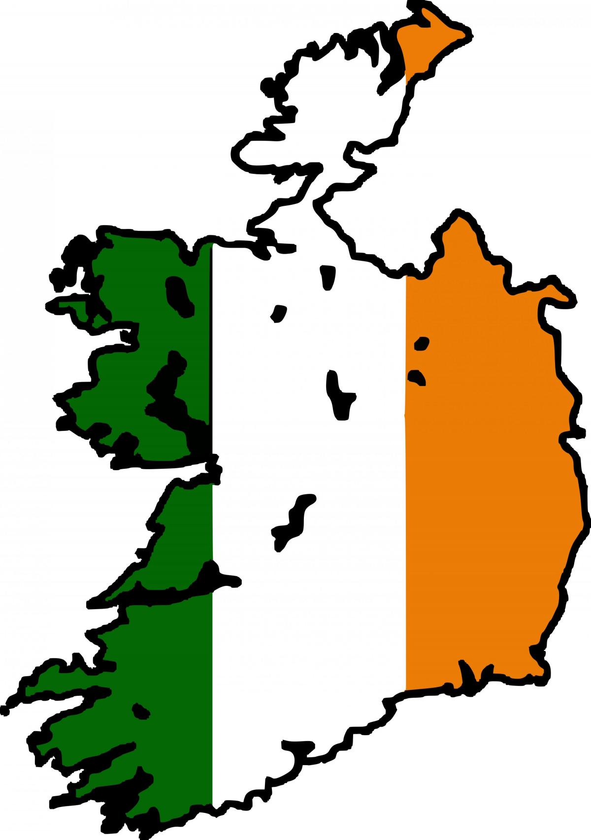 map of ireland flag