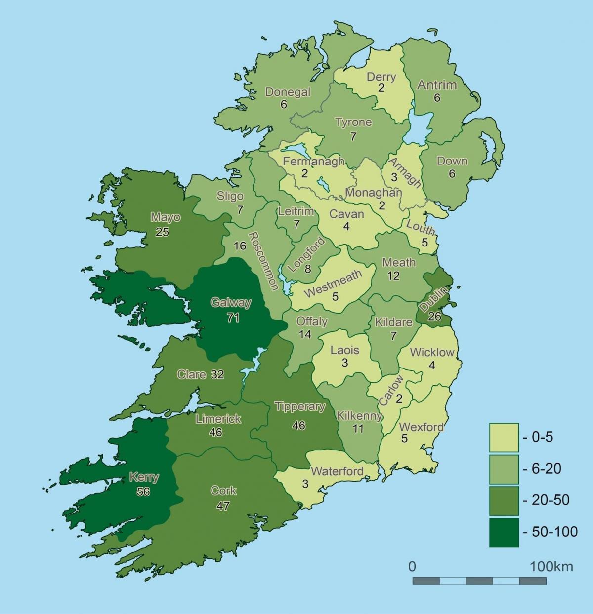 map of ireland geography 