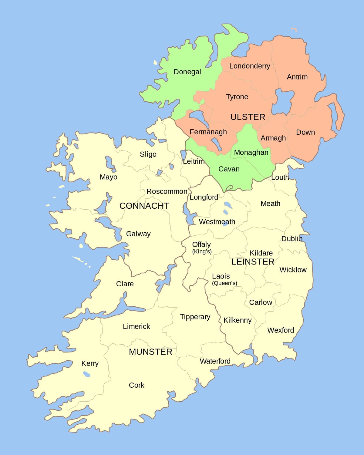 map of ireland landmarks