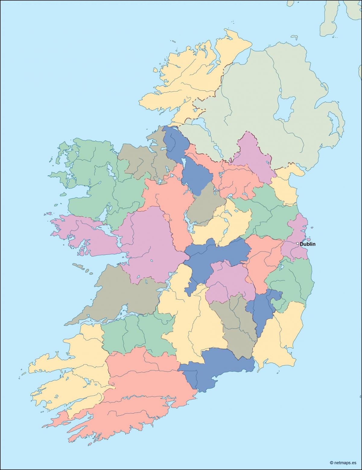 map of ireland map vector