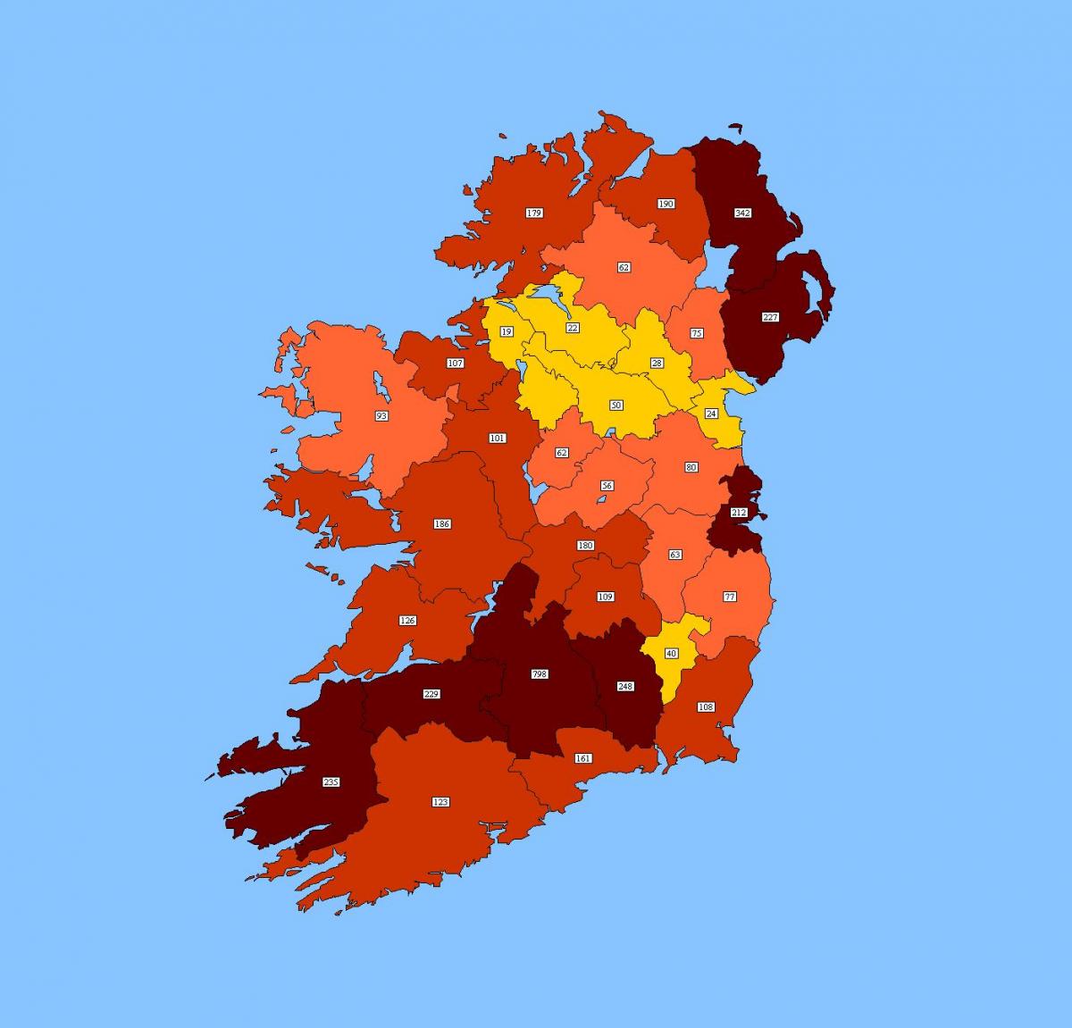 map of ireland postcode