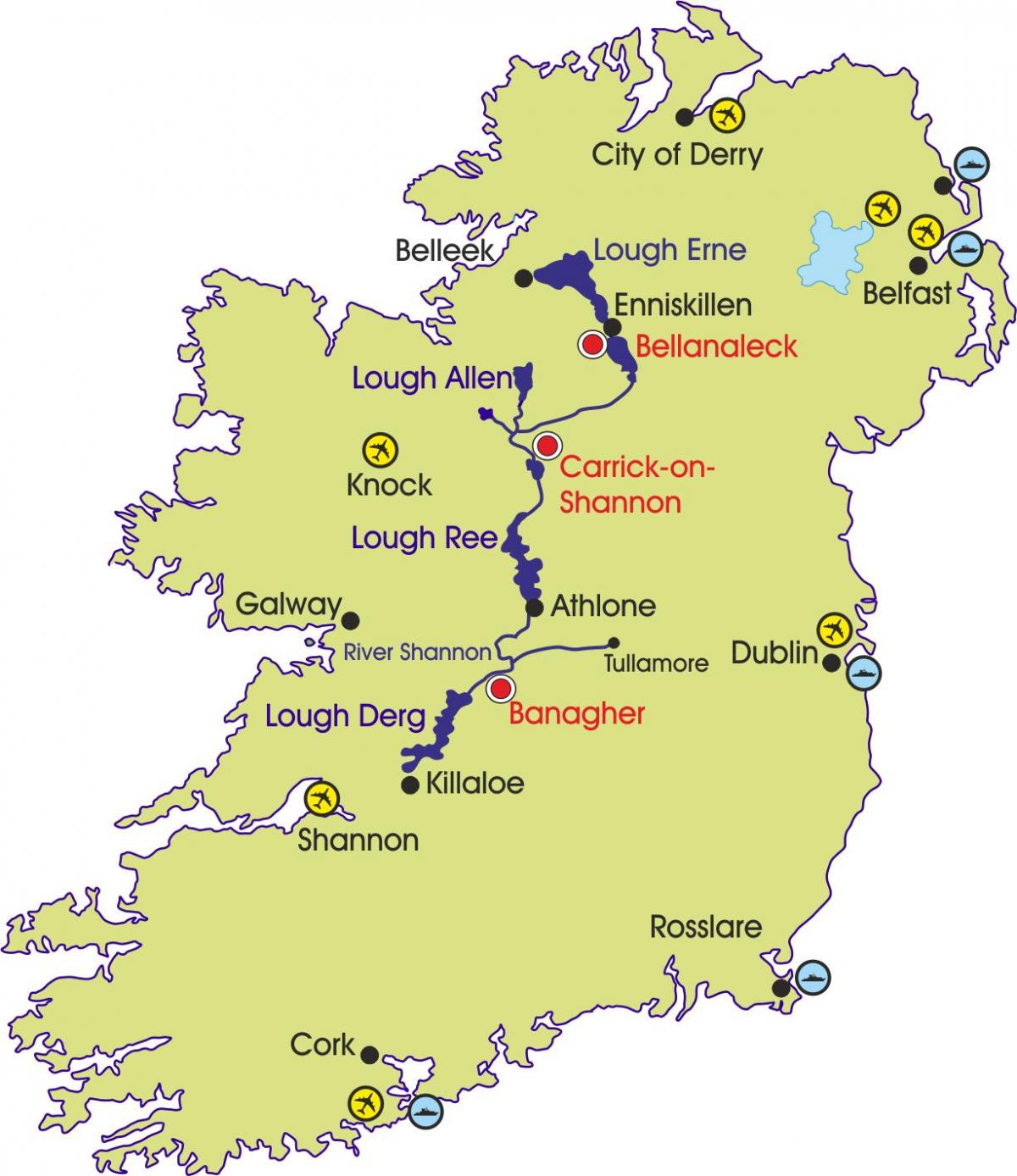 Northern Ireland River Map