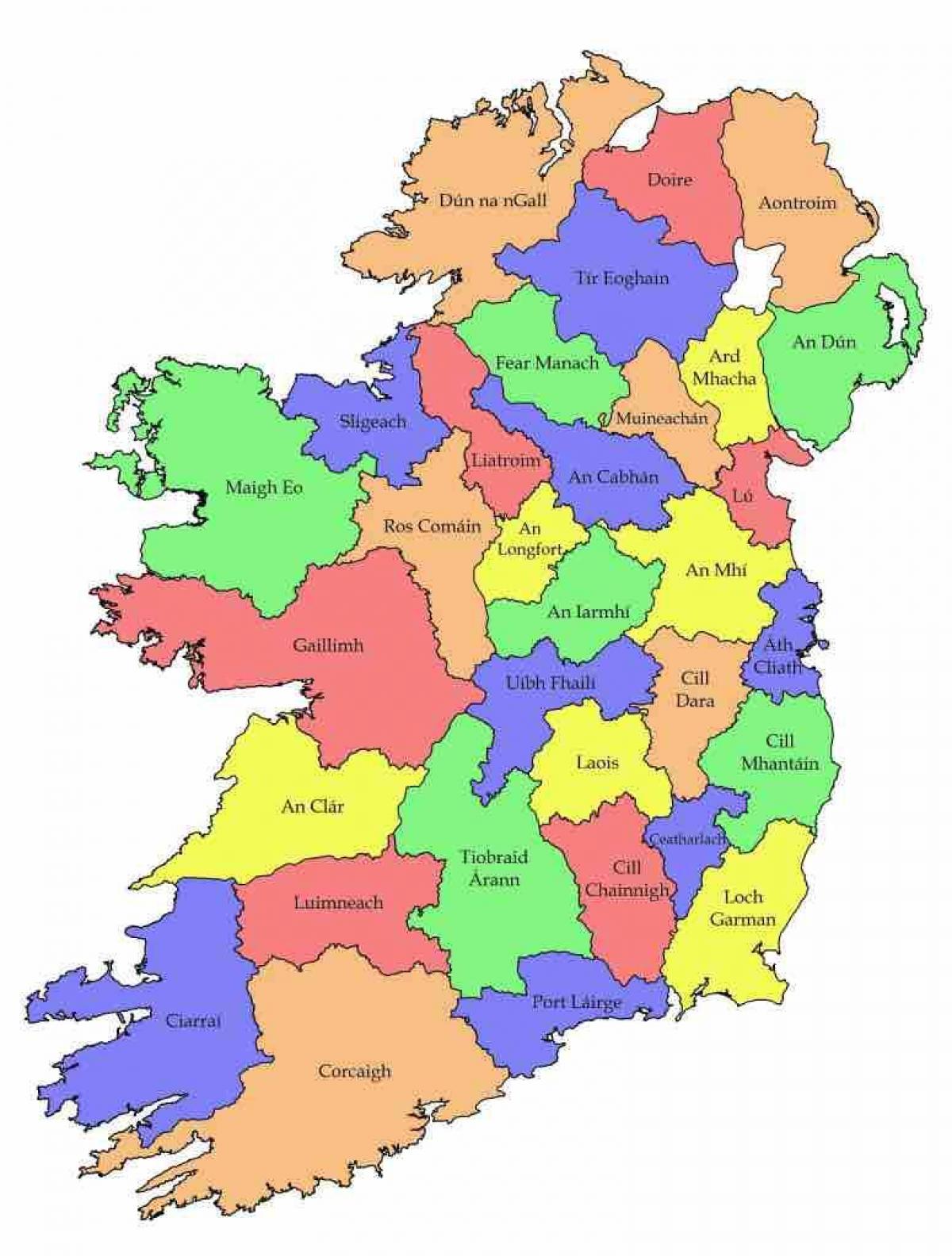 Labelled Map Of Ireland Labelled map of ireland   Map of ireland with county names 