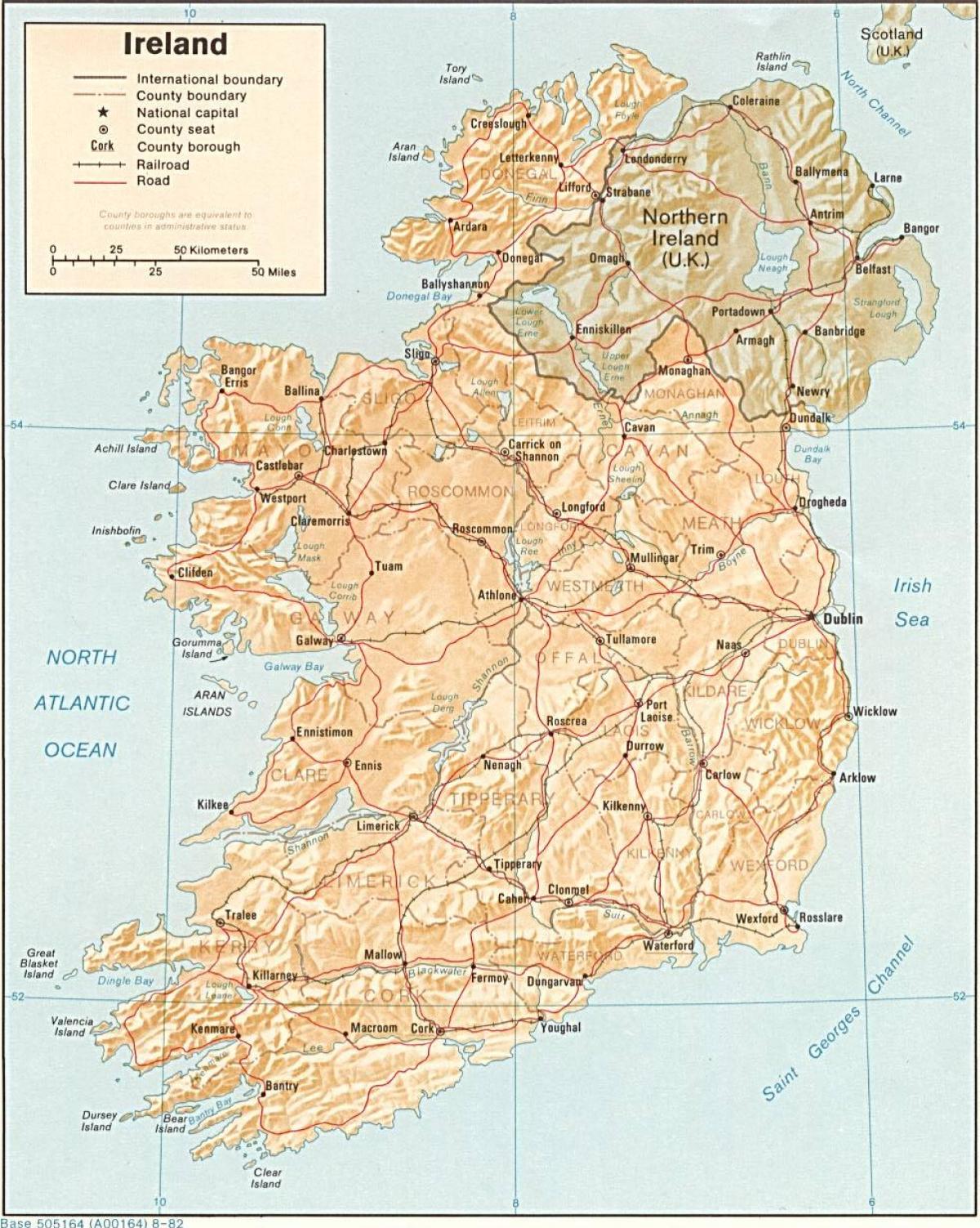 map of large map of ireland for sale