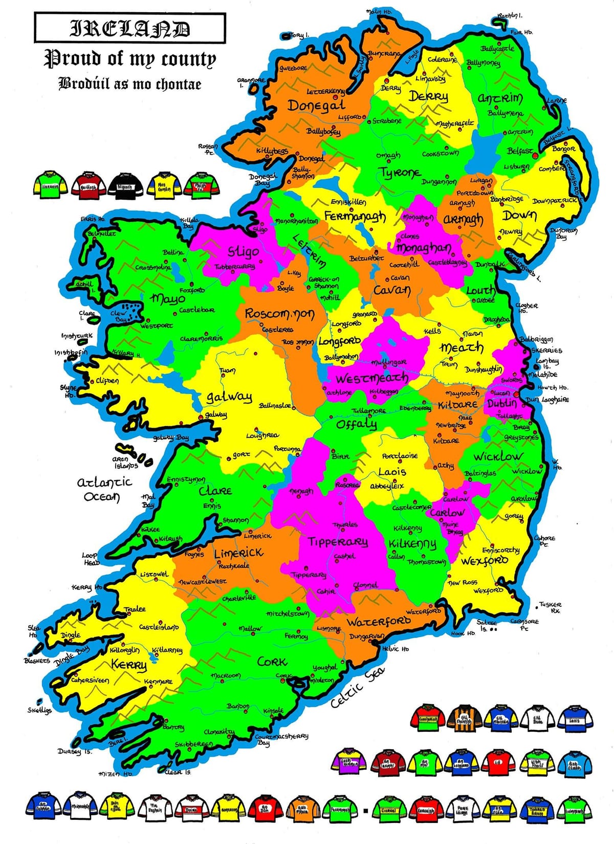 map of ireland for primary school