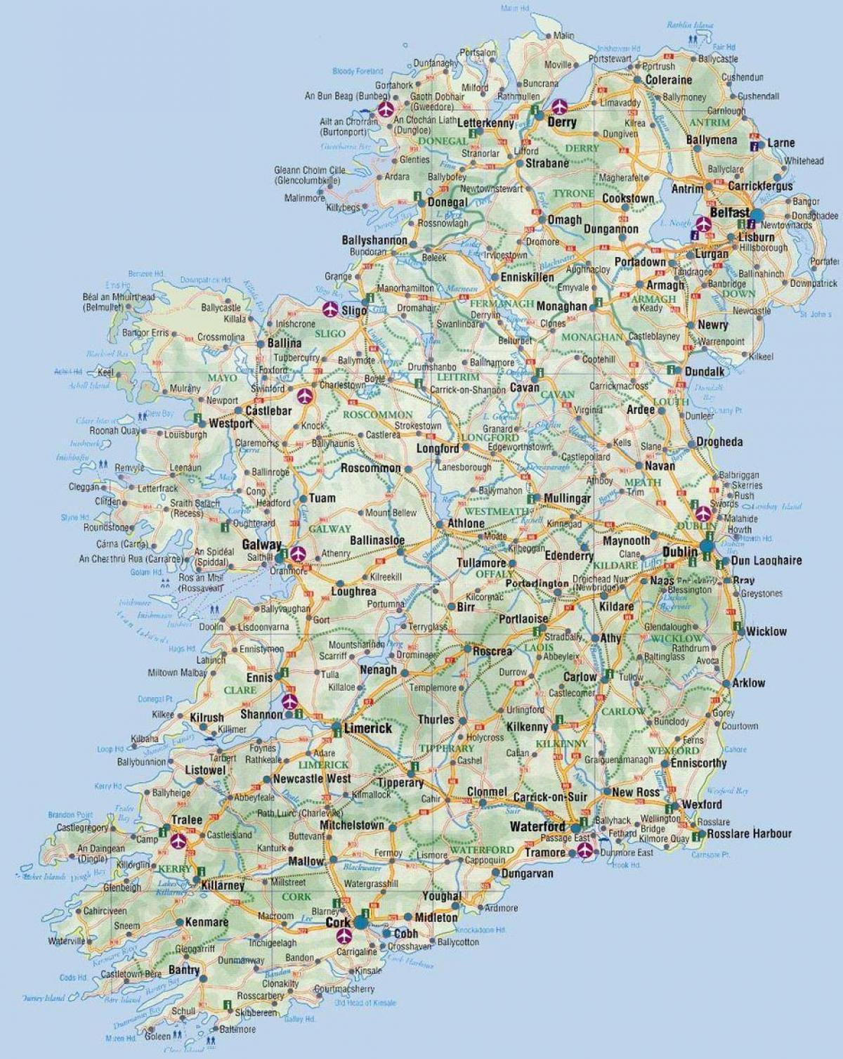 a map of ireland