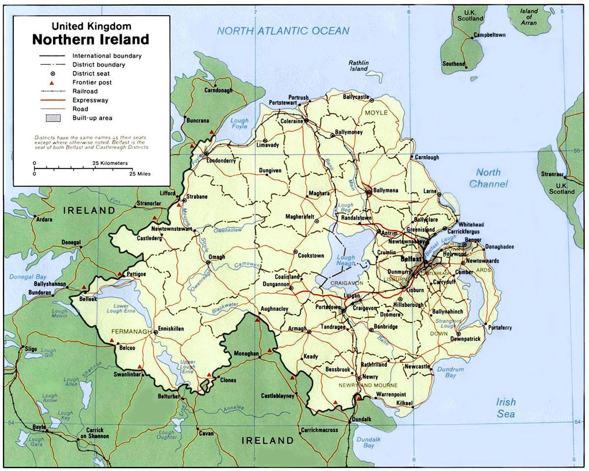 map of n ireland