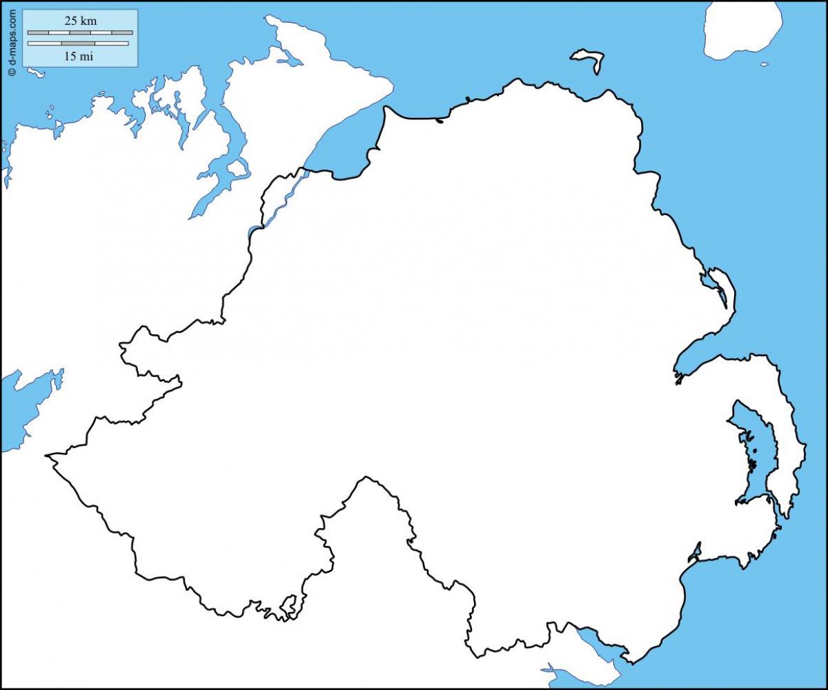 blank map of northern ireland