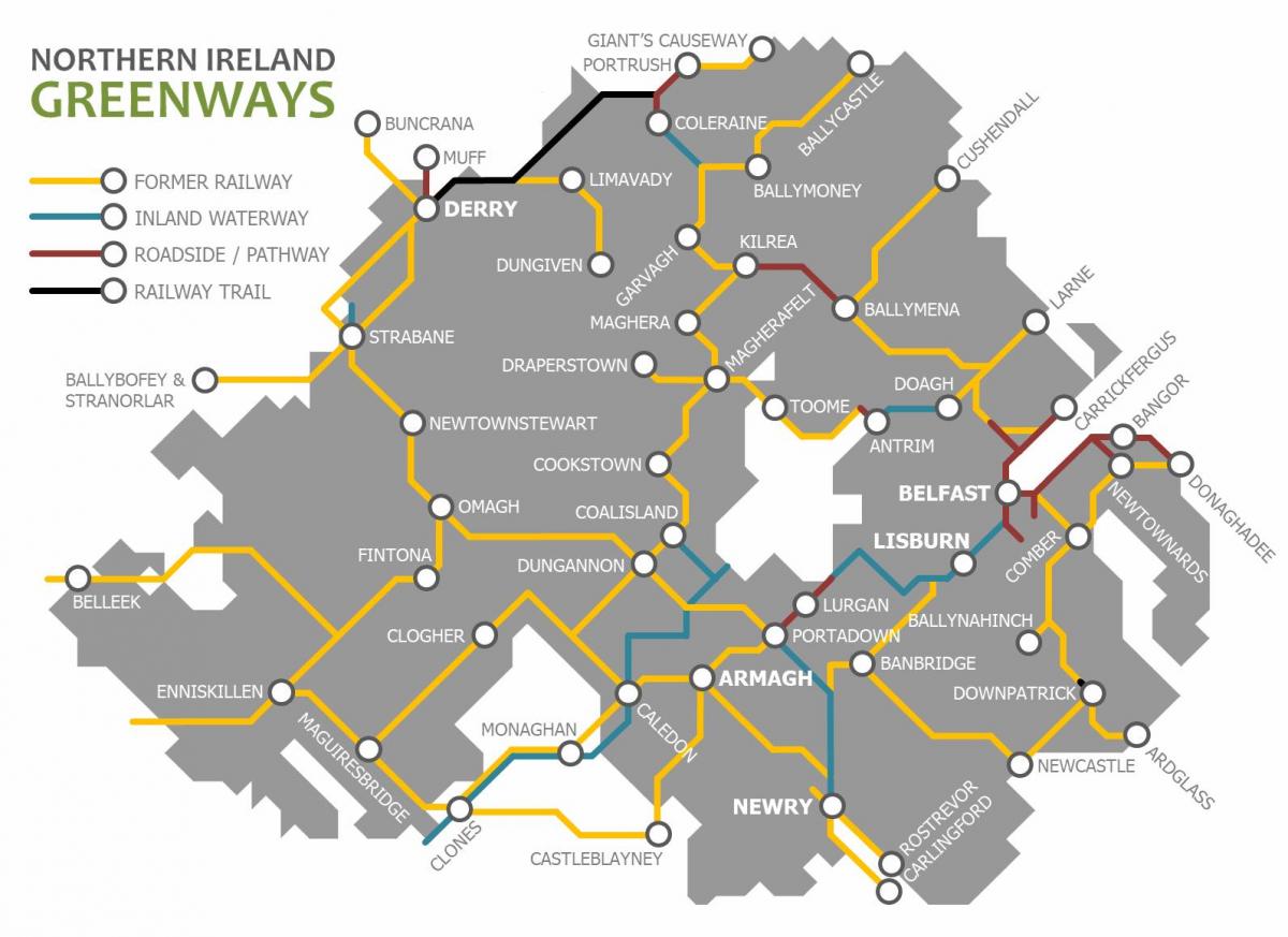 northern ireland train map