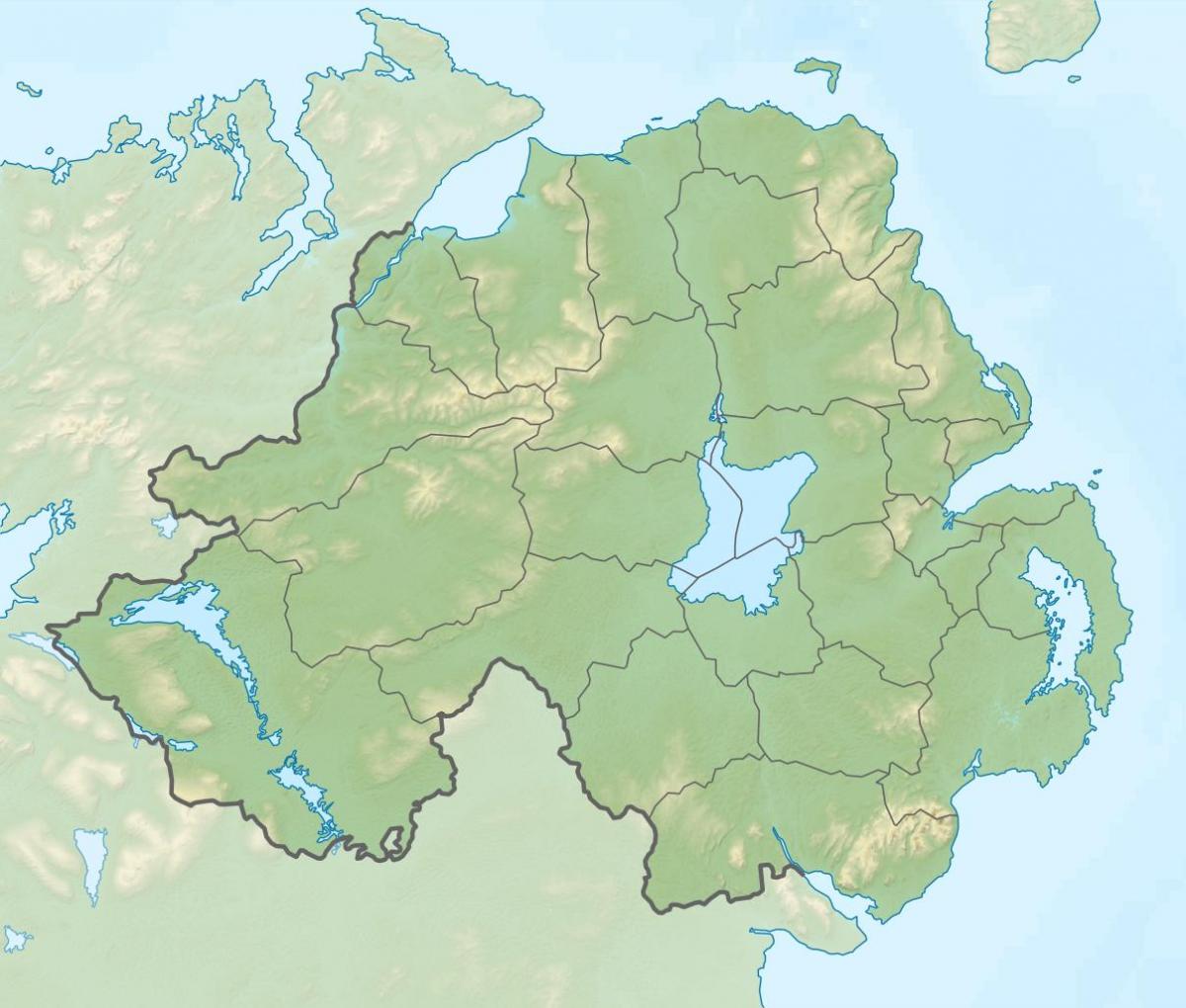 map of physical map of northern ireland