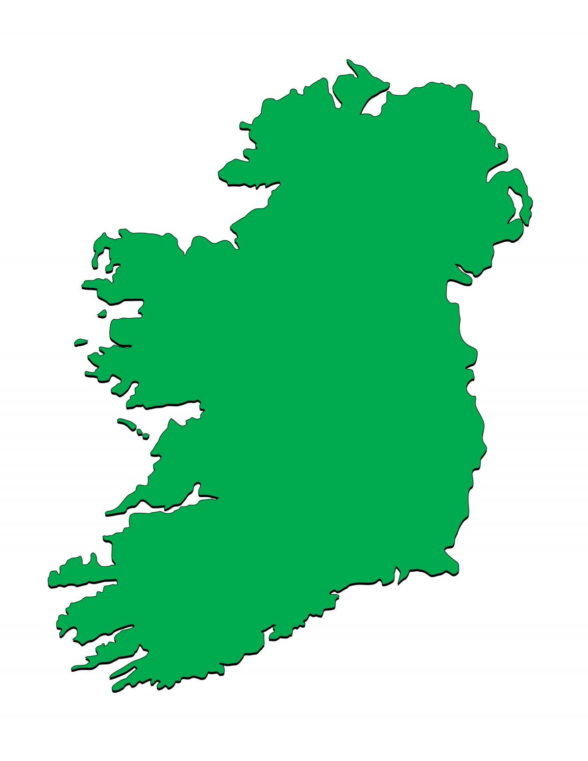 Plain map of ireland Map of ireland template (Northern Europe Europe)