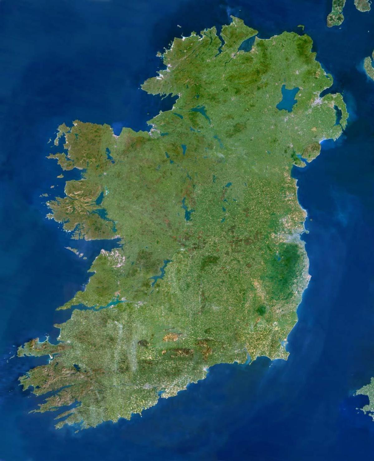 map of satellite map of ireland