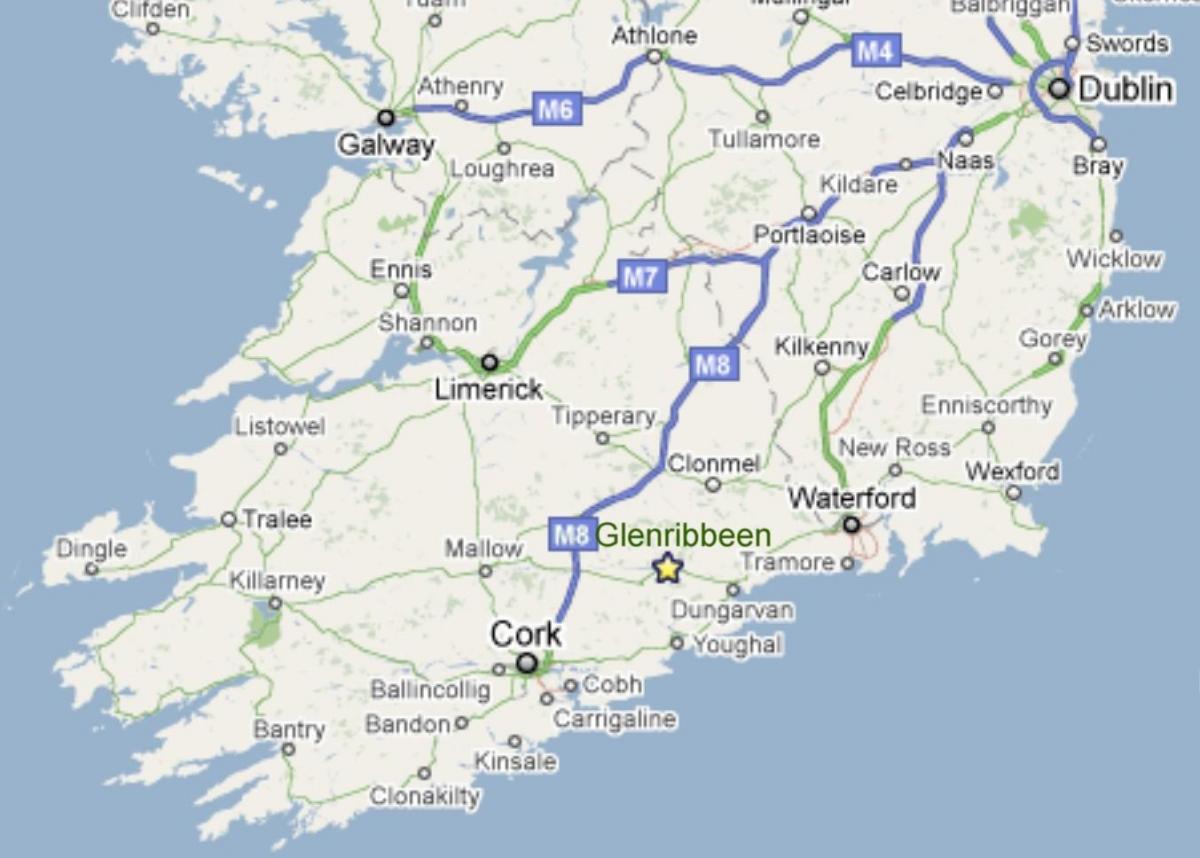 map of south west coast ireland