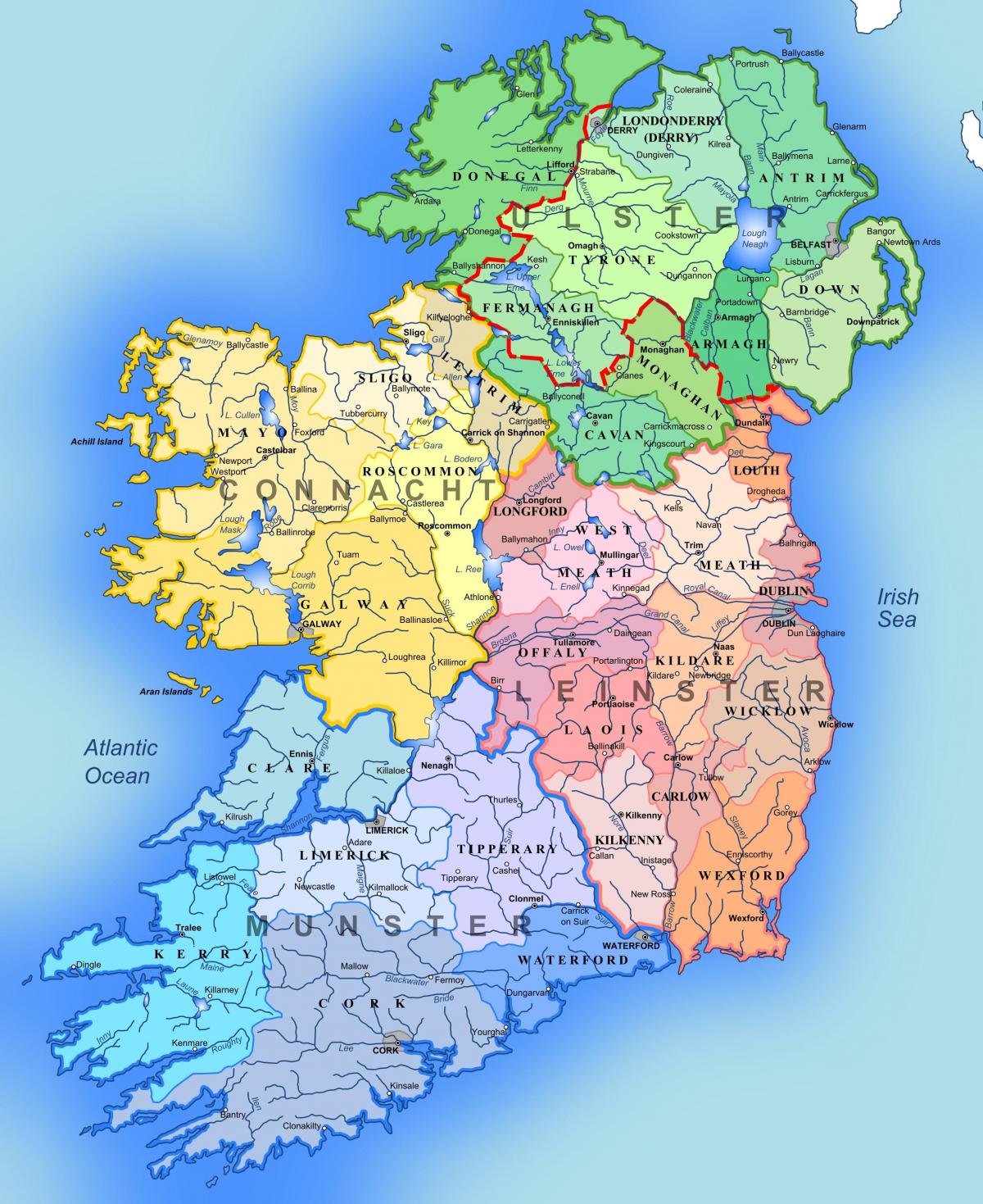 ireland map of tourist attractions