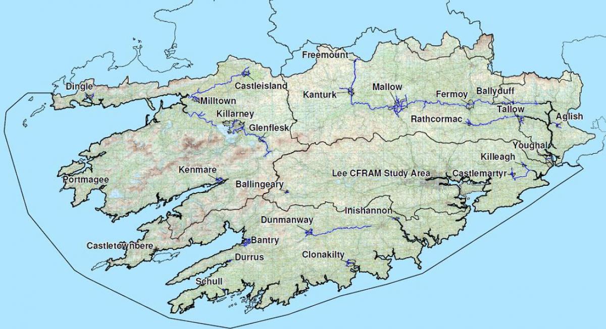 detailed map of western ireland