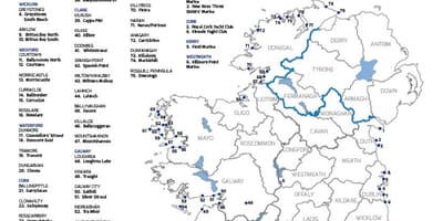 Best beaches in ireland map