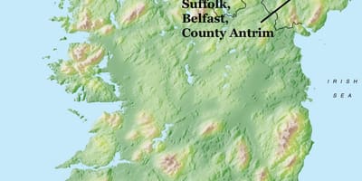 Map of belfast northern ireland