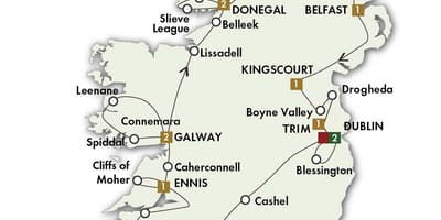 Map of best road map of ireland