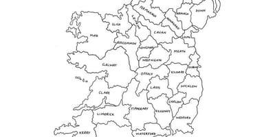 Map of contour map ireland