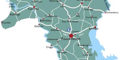 Map of county roscommon ireland