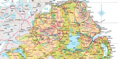 Northern ireland on map