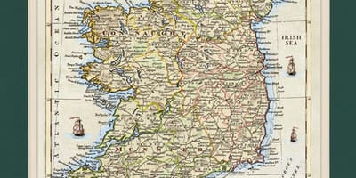 Map of framed map of ireland