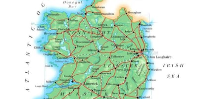 Map of ireland elevation 