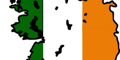 Map of ireland flag