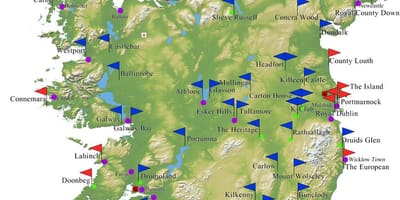 Map of ireland golf