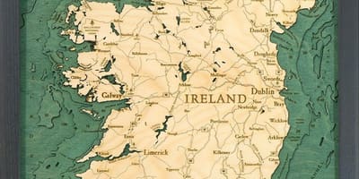Map of ireland map art