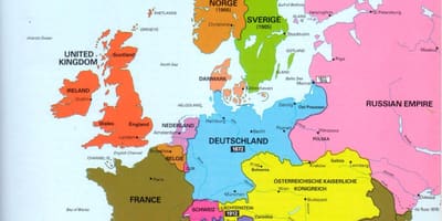 Map of ireland and europe