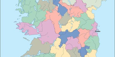Map of ireland map vector