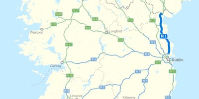 Map of ireland motorway