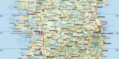 Sightseeing map of ireland