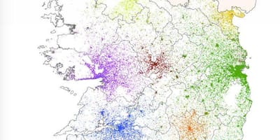 Ireland population density map