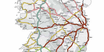 Road map of ireland 2016