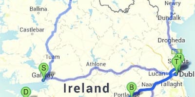 Places to visit ireland map