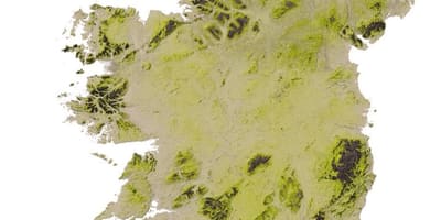 Geographical map of ireland