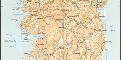 Map of large map of ireland for sale
