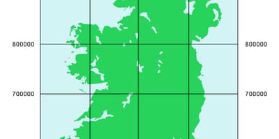 Map of coordinates ireland